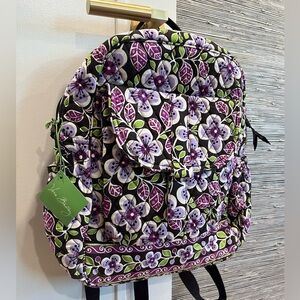 NWT Vera Bradley Plum Petals Bookbag Backpack